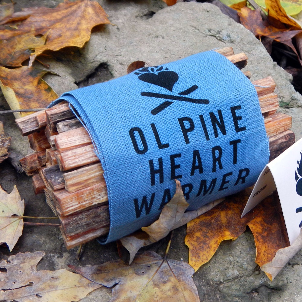 Natural Fire Starter for Campfire or Fireplace Ol Pine Heart Warmer Fatwood Perfect Stocking Stuffer for Him