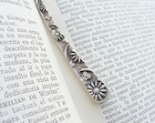 Romantic Poem Reading - Floral Metal Bookmark
