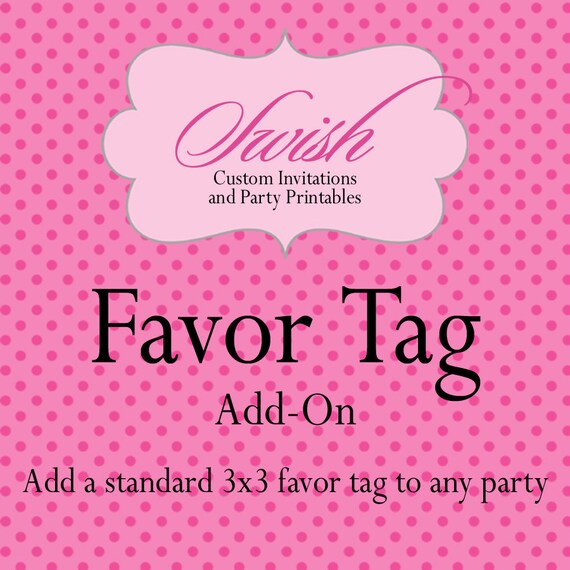 Favor Tag - Add-on Printable digital 3x3 favor tag Il_570xn