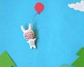Maggie's Great Escape a One of a Kind Miniature Cloth Bunny Doll by BEBE BABIES