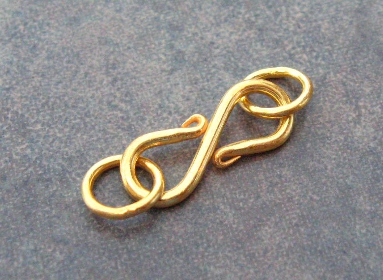 2 Sets Bali Vermeil S-Hook Clasps