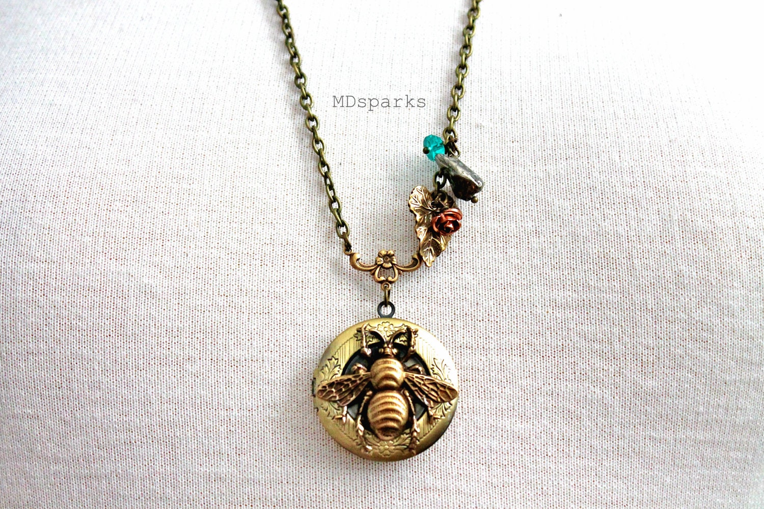 Honey Bee Locket Necklace
