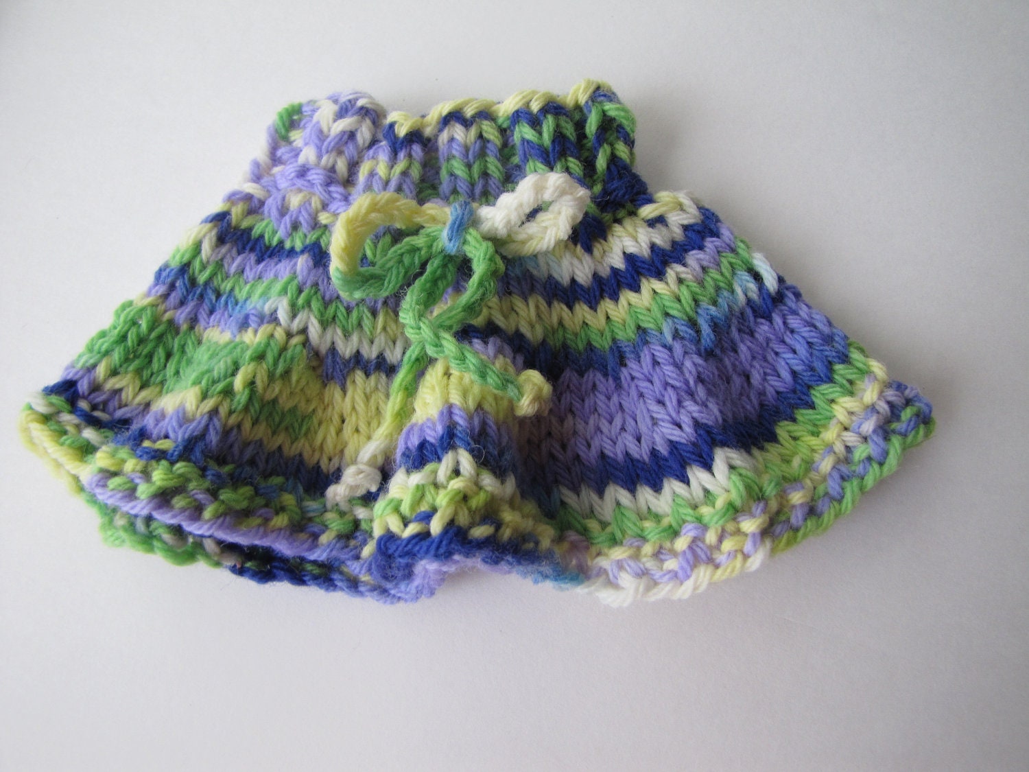 Waldorf Doll Skirt for 10-14 Dolls Hand Knit In Spring Garden