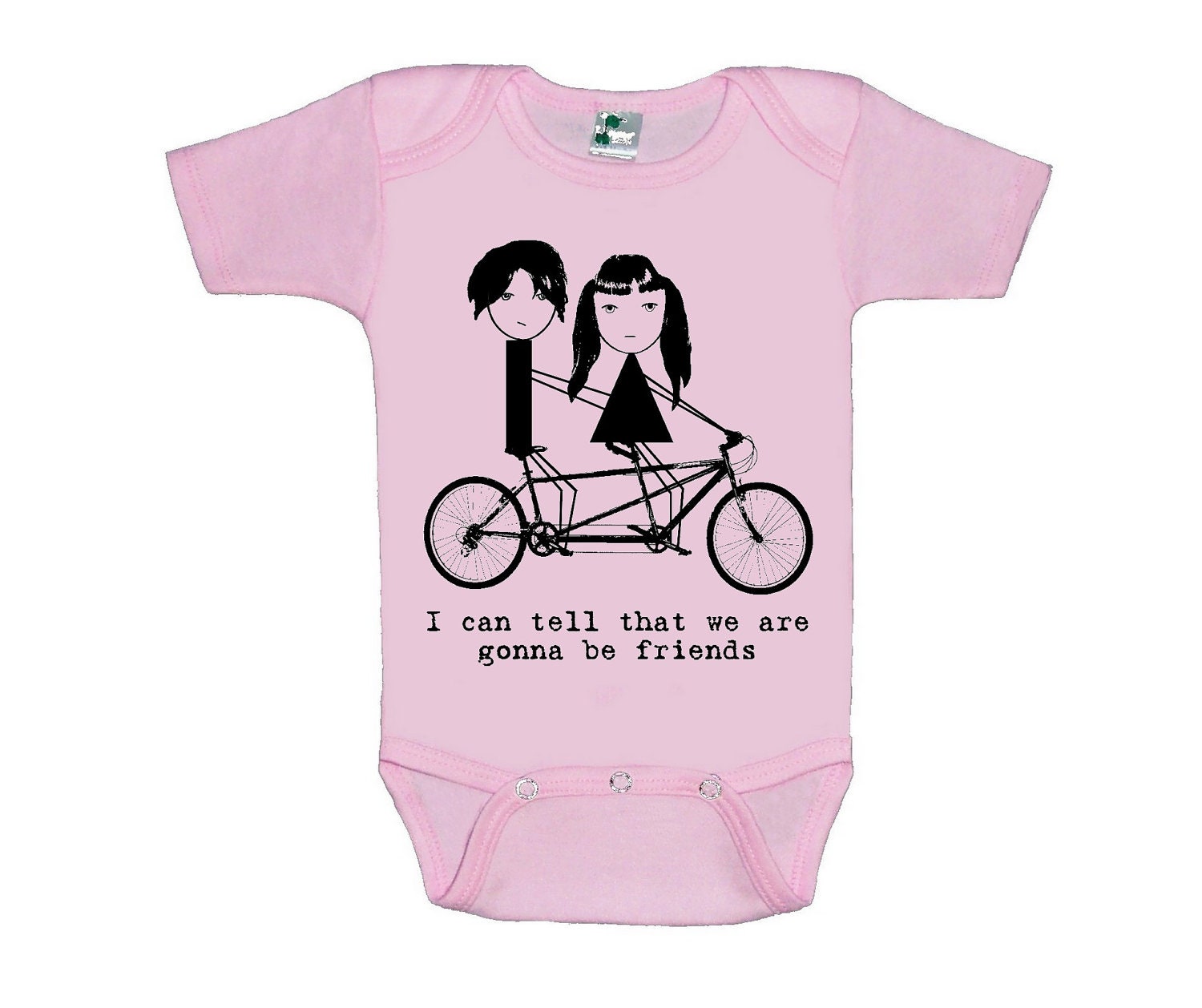 Jack and Meg I can tell that we are gonna be Friends baby bodysuit one piece creeper silkscreen screenprint Choose Size