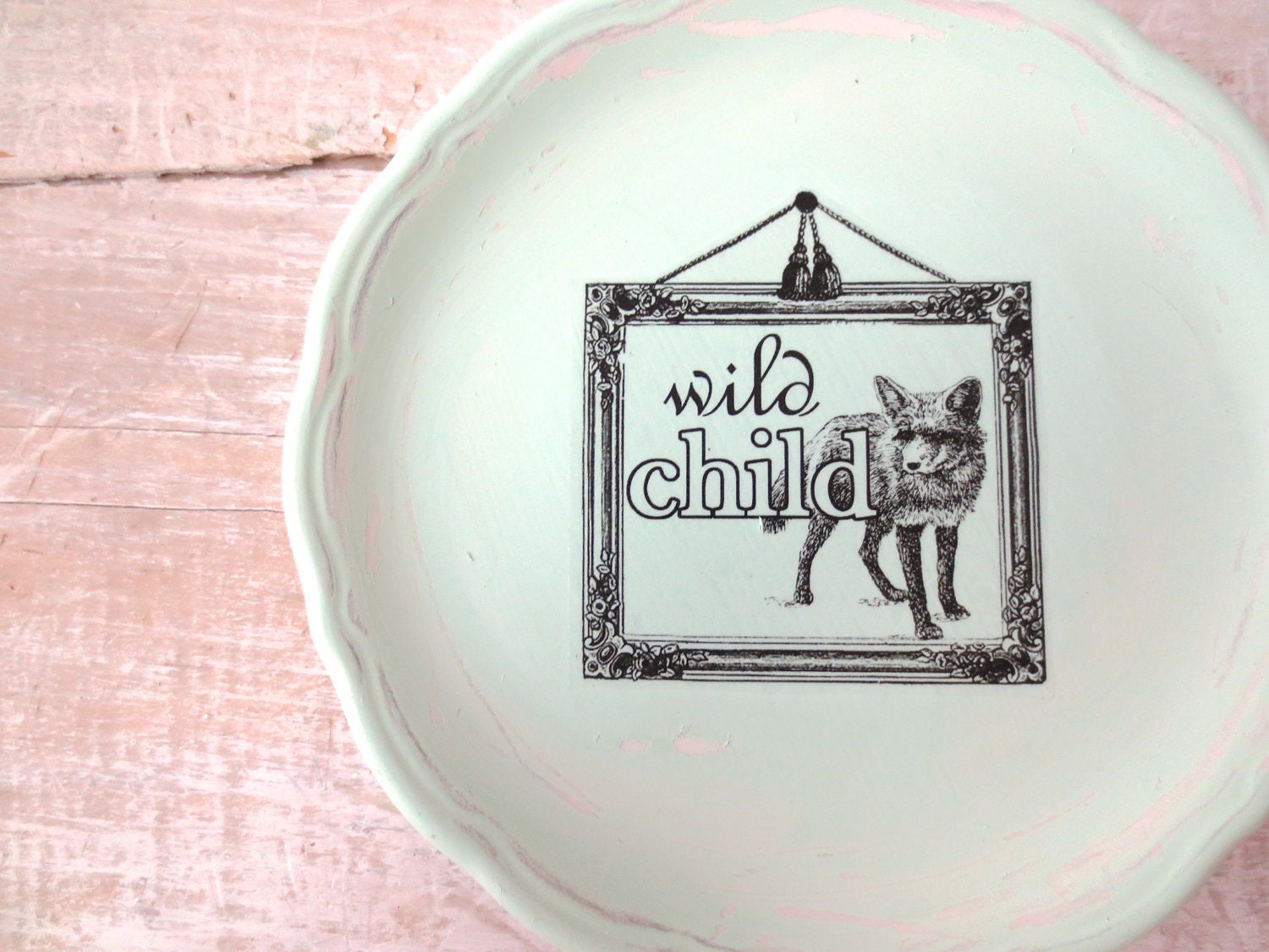 Woodland Nursery Decor // Baby FOX // WIld Child Sign // Eco Friendly Nursery // Baby Sign // Vintage Nursery Wall Decor