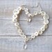Shabby Chic HEART Ornament // Christmas Hanging Heart Ornament // Button Ornament // Cottage Wall Decor Vintage