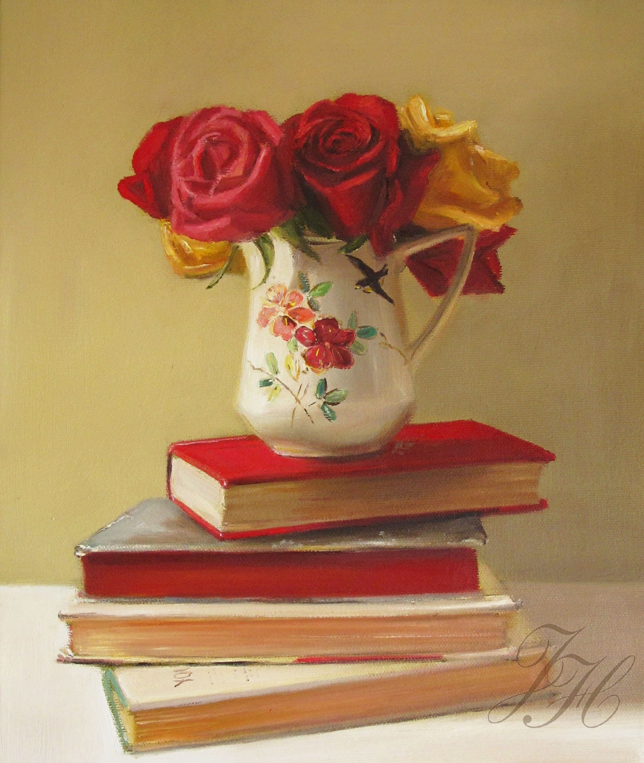 Realism Still Life Painting- The Ruffled Edges- Art Print