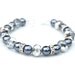 Slate Gray Pearl Rhinestone Bracelet, Bridesmaid Jewelry, Party Accessory