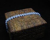 Crystal Jewelry Beadwoven Bracelet in Violet and Indigo