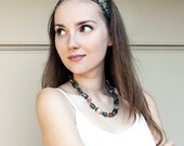 Mystic Labradorite Sterling Silver Necklace  - Empress / Cool Gemstone Statement Chunky