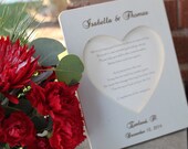Rustic Bathroom Goodie Basket Sign, Heart, Natural Wood, Laser Engraved, Wedding Gift, Personalized Picture Frame