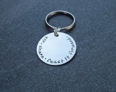Hand Stamped Jewelry Sip Share Feast It Forward Keychain