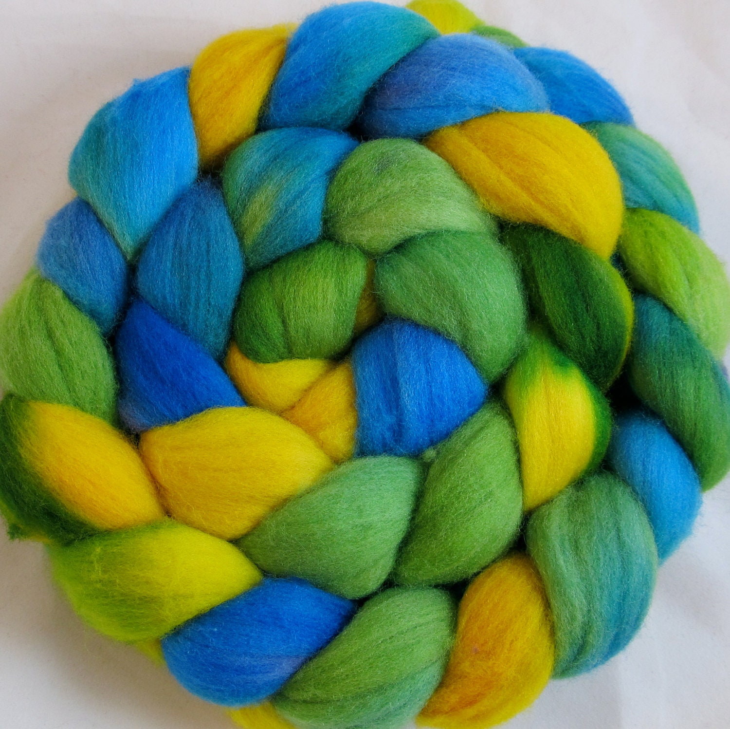 Merino Handpainted Wool Top - Sunny Day