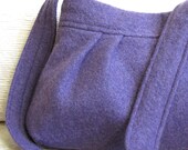Eco-Friendly Purple Wool JASPER Handbag, Recycled Sweater Wool Purse