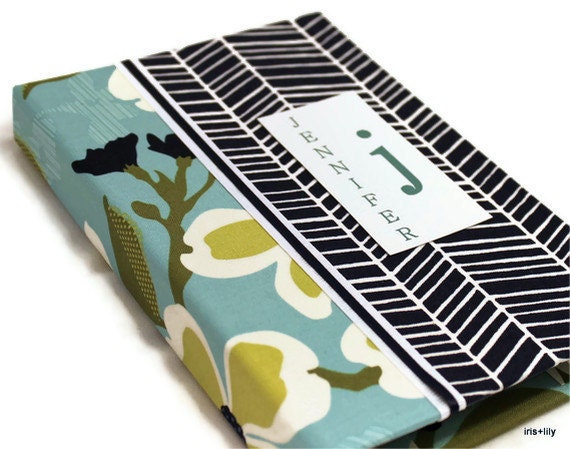 Kindle Touch Case / Kindle Cover / Kindle Fire Case - Hardcover Book Style, Joel Dewberry Dogwood Bloom in Pond, Hidden Magnet Close