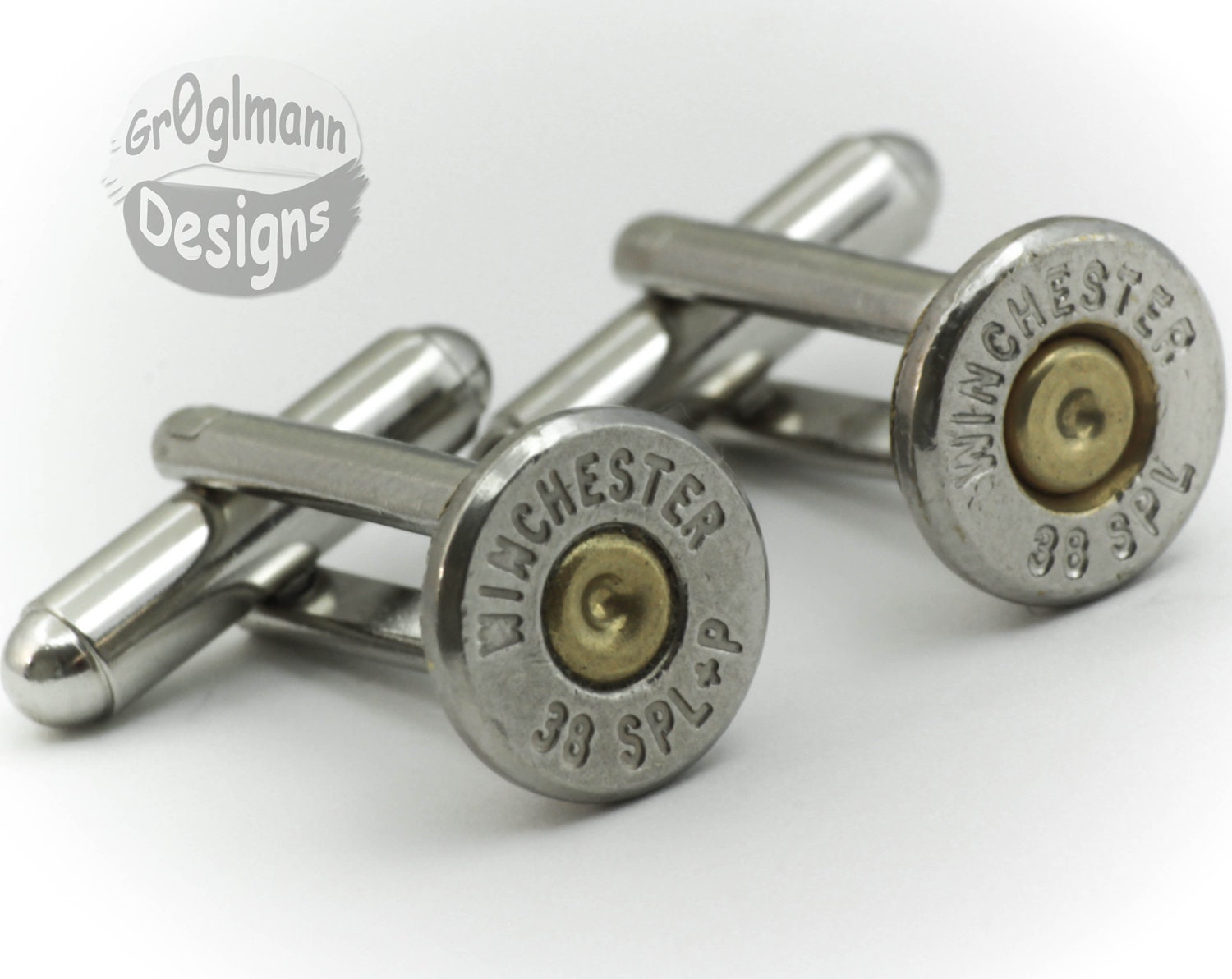 SALE- Winchester 38 Special Pistol Bullet Casing Shell Cufflinks