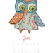 2013 CALENDAR - 6 x 9 Lil' Owls wall calendar