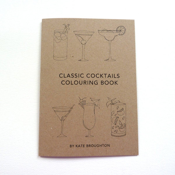 Classic Cocktails colouring book