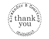 Thank you custom rubber stamp for wedding favors --5612