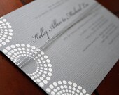 Modern Deco Embossed Invitation Set