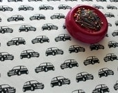 Little MINIs Fabric FQ Hand Drawn Design, Black