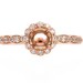 14K Diamond Semi Mount Engagement Ring Diamond Halo 14K 18K White Yellow Rose Gold Platinum Palladium Bridal Jewelry