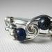 Lapis Lazuli Ring Wire Wrapped Sterling Silver Duet