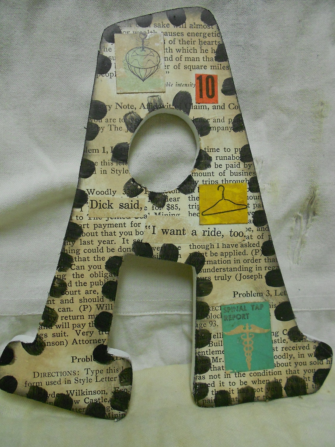 The Letter A  - FoLk aRT- MIXED MEDIA