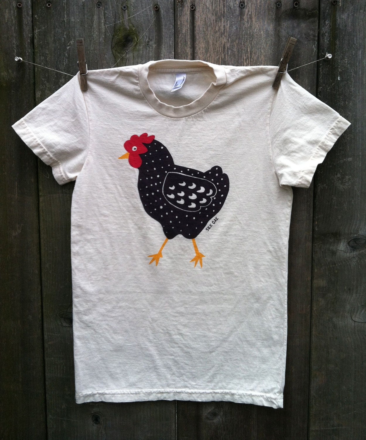 Dotty Chicken Organic Child Short Sleeve Tee 2, 4, 6, 8, 10, 12
