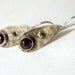 Silver Garnet Drop Earrings -