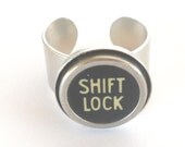 Typewriter Key Ring, Recycled Vintage Key-Custom Made with the Key of your Choice