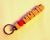 Cherry Wood Name - iHeart MiniTag - Handmade to Order