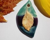 Porcelain Beech Leaf Necklace Focal