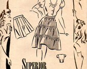 40s Sewing Pattern - Skirt Blouse Shorts - Play Suit - Superior Pattern 6855 - size 14