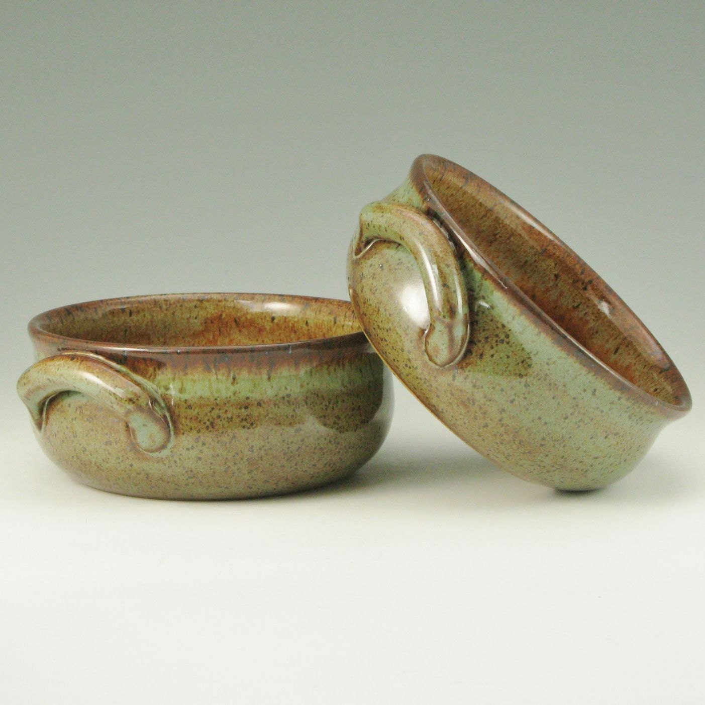 One Person Casserole, French Onion Soup Baker, Dip Bowl, 16 Ounce Serving Bowl, Honey Sage, Made to Order