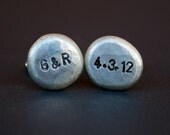 Cufflinks - Custom Commemorable, Free Form Soldered Pewter