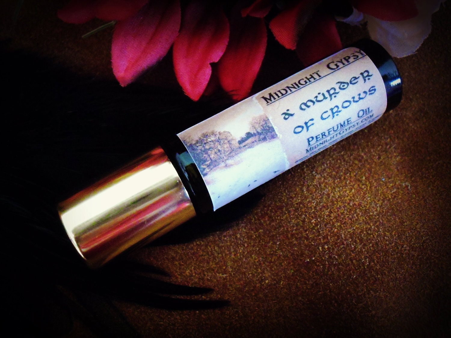 A Murder of Crows Perfume Oil - Cocao Absolute Honey Sandalwood Coconut Milk Myrrh 10ml Amber Roll On