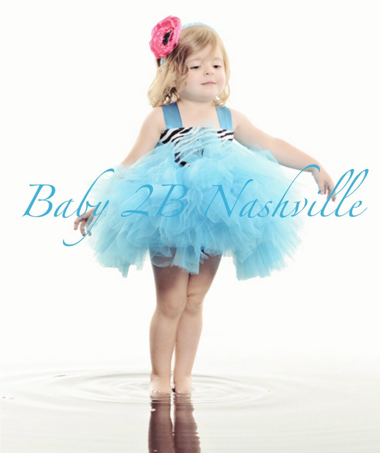 Zebra Pageant Tutu Dress 2-4T Shorty