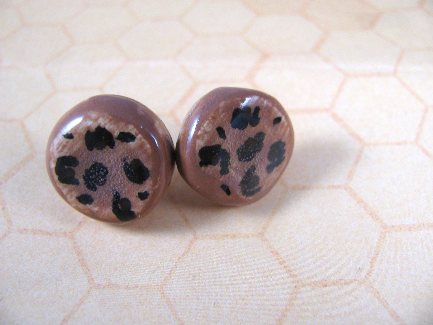 Leopard Ceramic Earrings