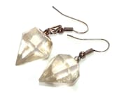 Resin diamonds dangle earrings