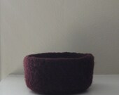 Felted Bowl in Eggplant - In Stock - Ready to Ship