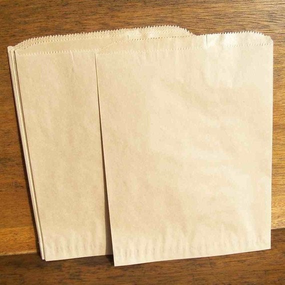 50 - 10 x 13 UNPRINTED flat merchandise bags - Kraft Paper Brown Il_170x135