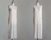 Sheer Maxi Dress 1990s Vintage Cream Sheer Ecru Cream Grunge Maxi Dress
