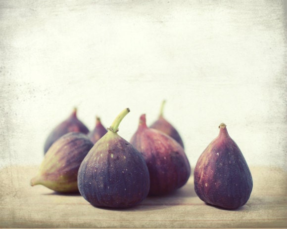 Food Photography - fresh figs food photography rustic kitchen decor fruit photo plum mauve autumn purple wall art   "Second Harvest"