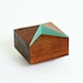 Pixie - faceted engagement ring box made from Caribbean Rosewood
