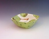 Square Bowl - Pear Small Square Bowl - Colorful Ceramic Pottery Serving Home Decoration Gift Giving  P-212W