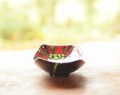 Serving Dish - Red Poppy  Small Scooped Serving Dish -  Colorful Ceramic Pottery Serving Southwest Minimalist Home Decoration Gifts RP-295