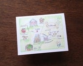 Map of Charlottesville, Virginia Notecard Set