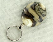 Magnetic Badge Holder, Magnetic Eyeglass Holder, Lanyard Replacement, Brown, silvered cream