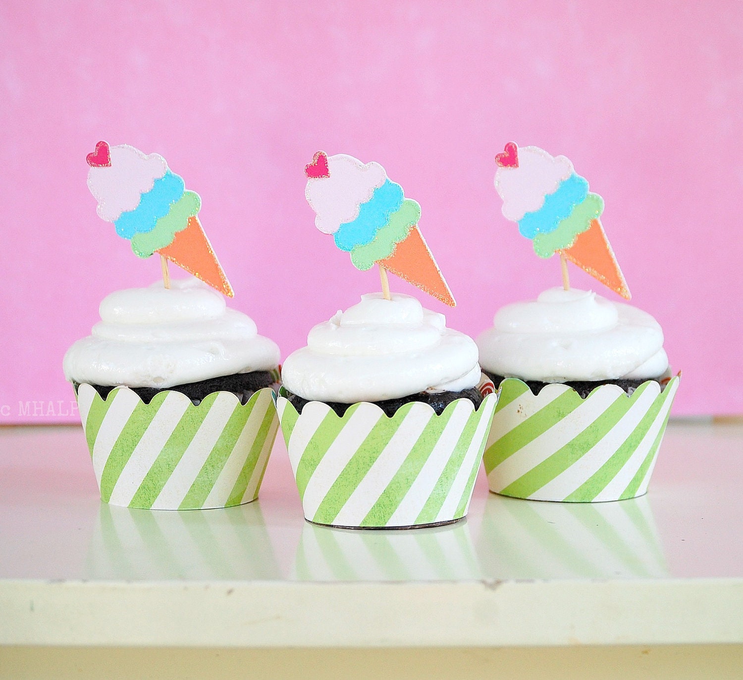 The ICE CREAM Collection - Custom Cupcake Toppers from Mary Had a Little Party